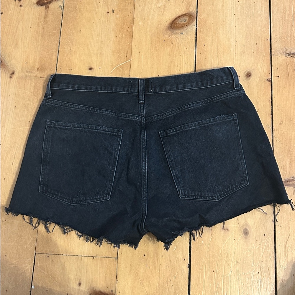 Agolde Black Denim Jean Shorts - Picture 9 of 9